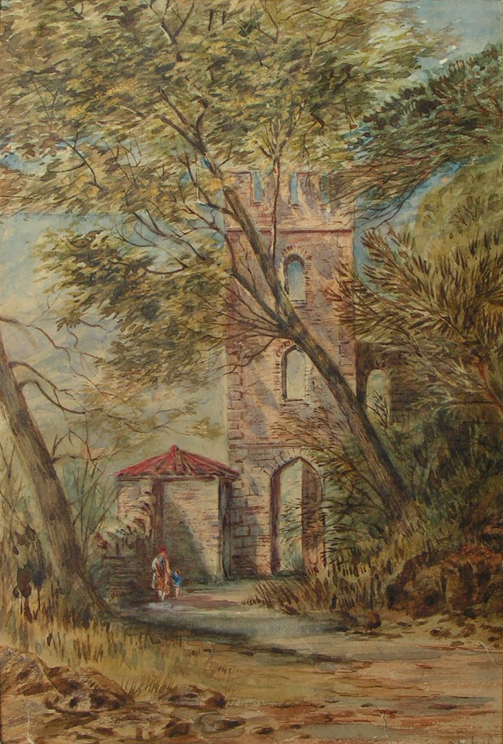 Watercolour - In the Garden of the Villa d'Este, Cernobbio, Como